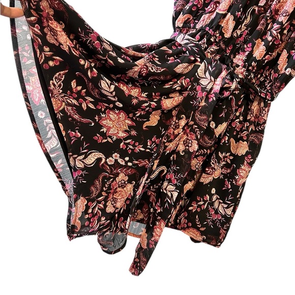 Forever 21 Floral Black Romper/ Dress - Picture 4 of 6